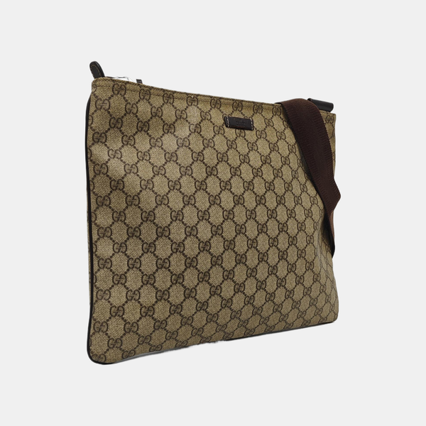 Monogram Coated Canvas Shoulder Bag Black