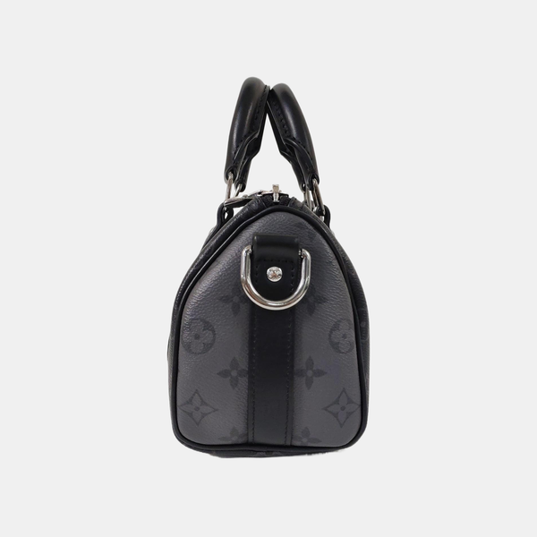 KEEPALL 25 Monogram Coated Canvas Black