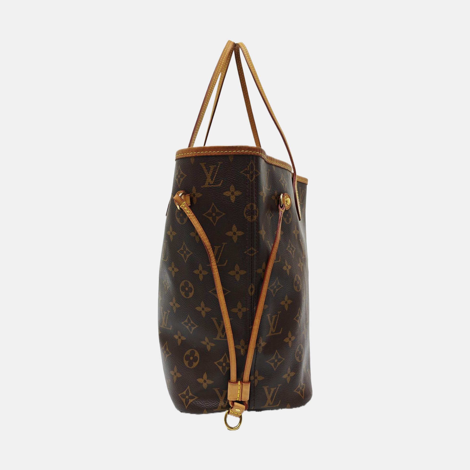 NEVERFULL MM Monogram Coated Canvas Brown