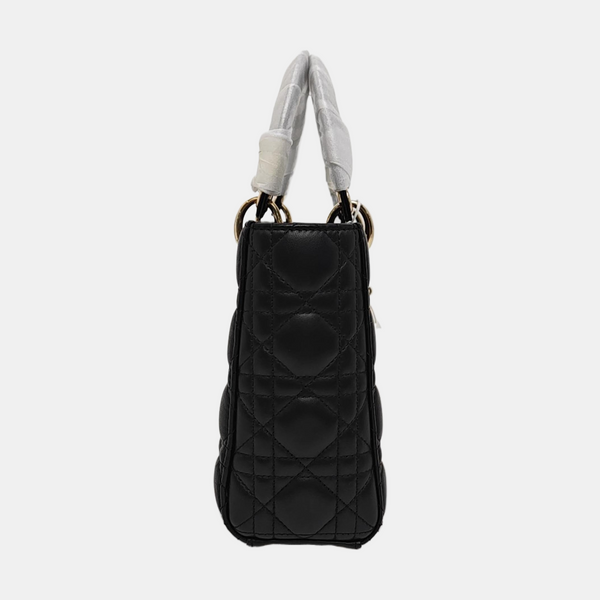 Lady Dior Small Cannage Lambskin Black