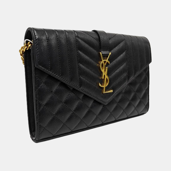 MONOGRAM Medium Chevron Calfskin Black