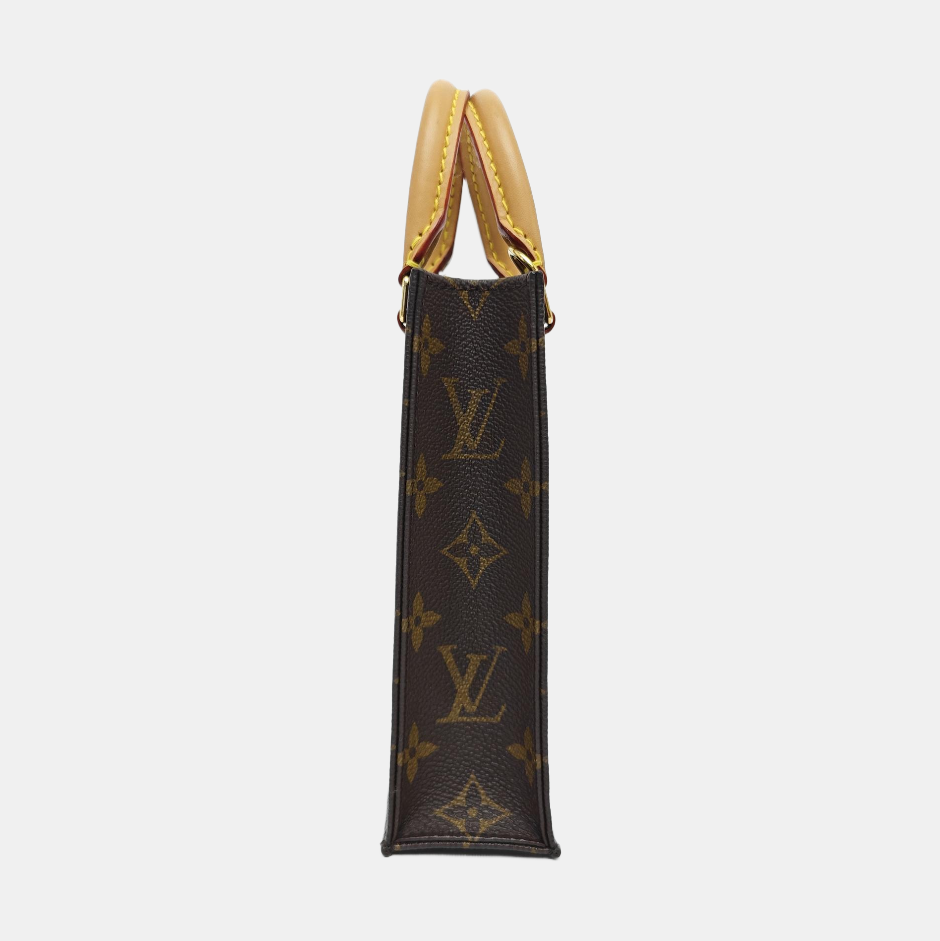 SAC PLAT Mini Monogram Coated Canvas Brown