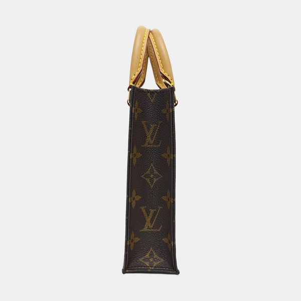 SAC PLAT Mini Monogram Coated Canvas Brown