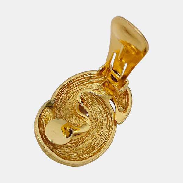 Metal Gold Clip On Earrings