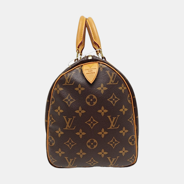 SPEEDY 30 Monogram Coated Canvas Brown