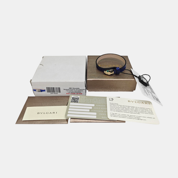 SERPENTI Leather Blue Bangle