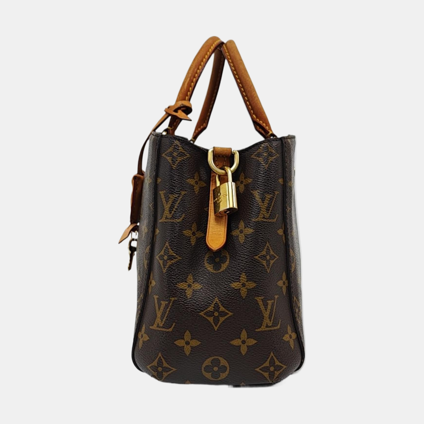 MONTAIGNE BB Monogram Coated Canvas Brown