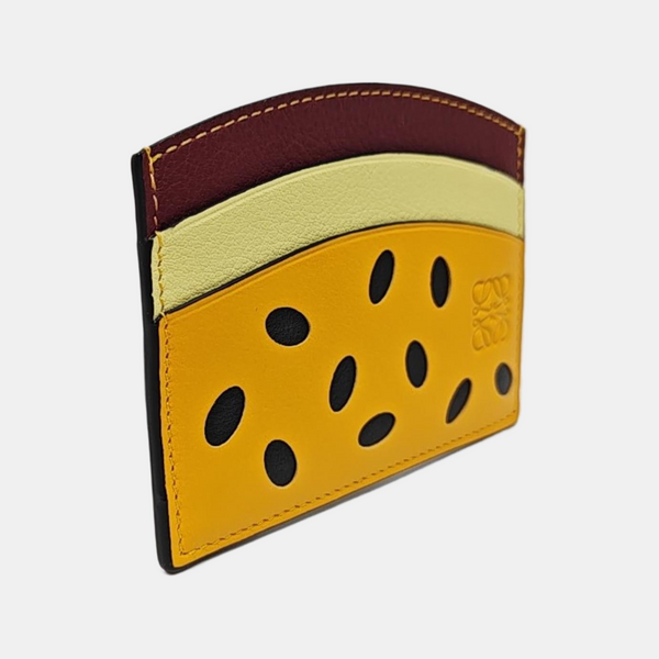 Calfskin Card Holder Yellow
