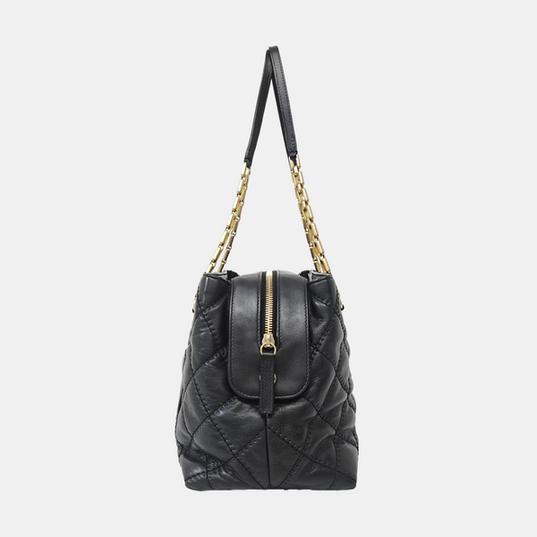 Quilted Calfskin Tote Bag Black