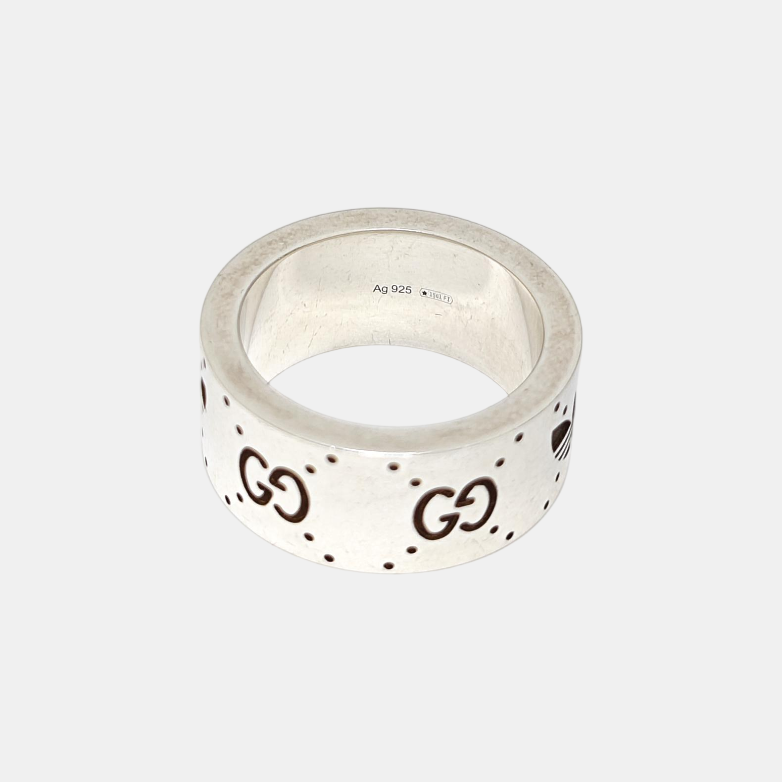 Adidas X Gucci 925 Sterling Silver Ring HK 12