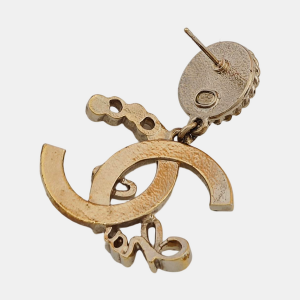 CC Logo Metal Gold Earrings