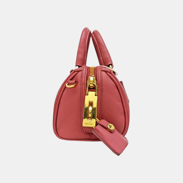 Saffiano Calfskin Shoulder Bag Pink