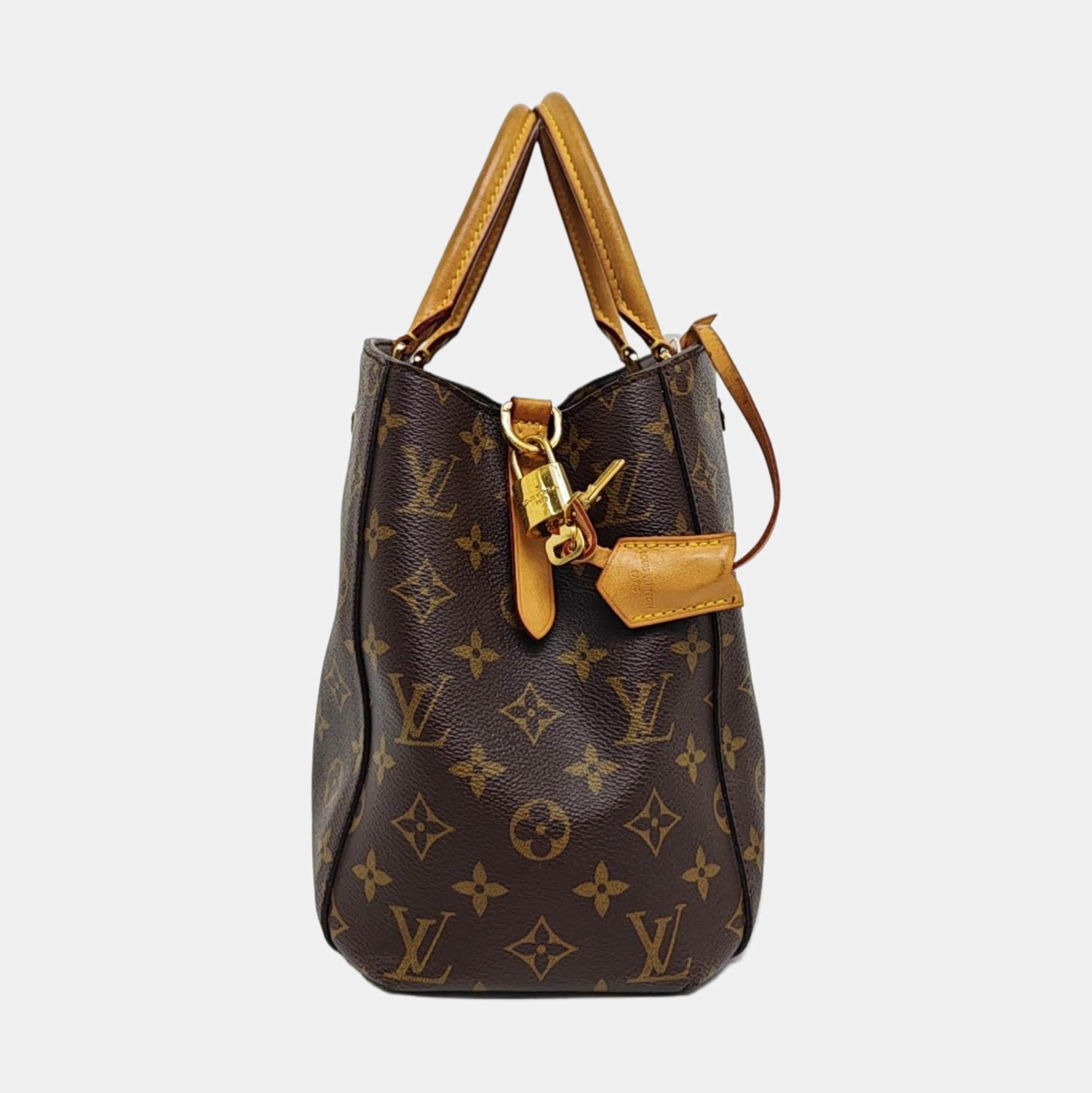 MONTAIGNE Monogram Coated Canvas Brown