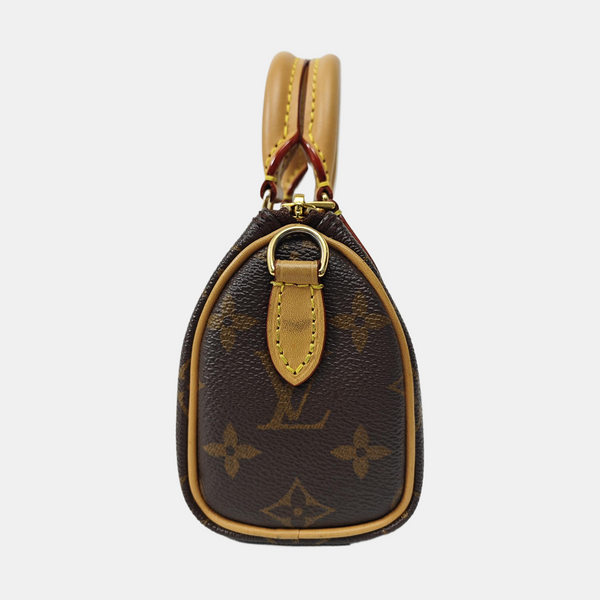 SPEEDY Nano Monogram Coated Canvas Brown