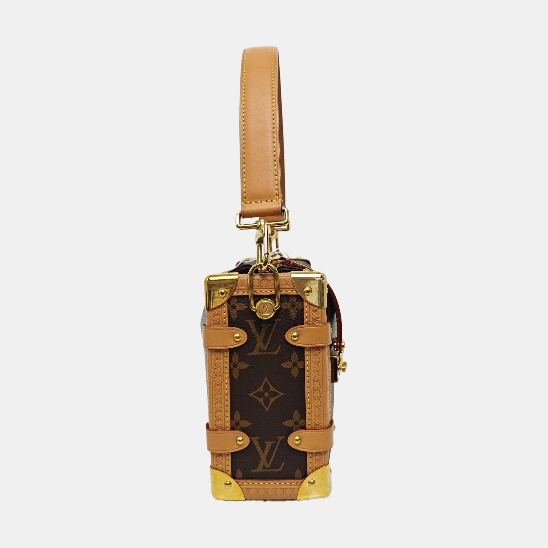 SIDE TRUNK MM Monogram Coated Canvas Brown