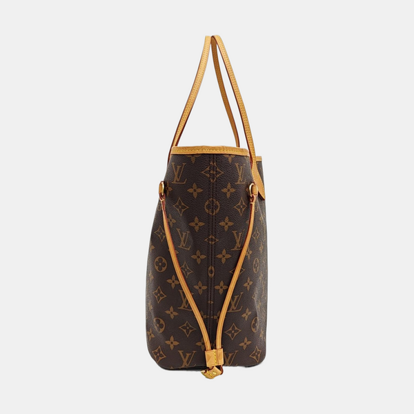 NEVERFULL MM Monogram Coated Canvas Brown