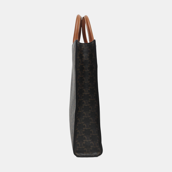 CABAS CELINE Small Coated Canvas Brown