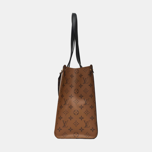Authenticated pre-owned  ONTHEGO MM Monogram Coated Canvas Brown - Tote Bag at Looply