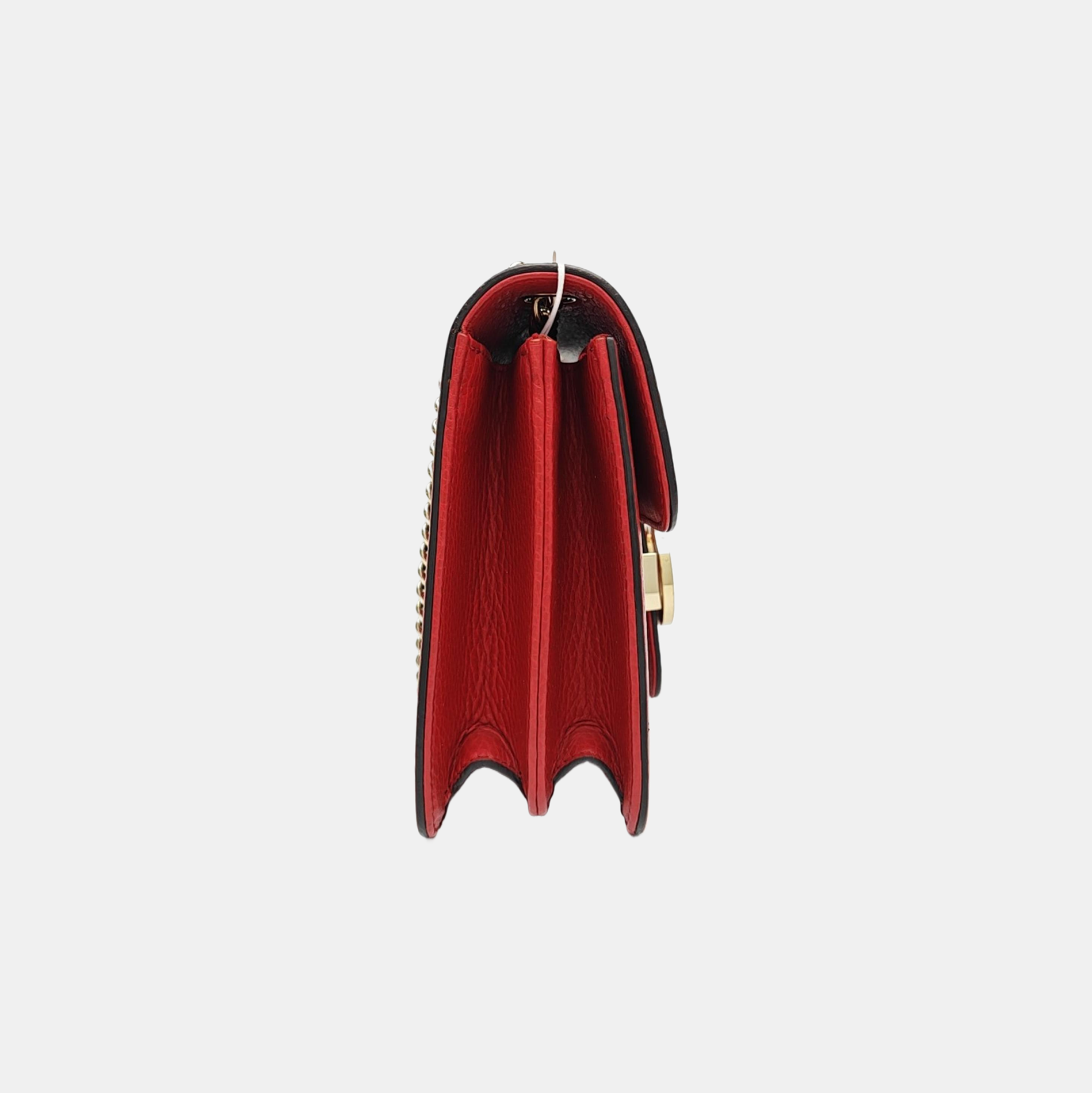 Interlocking G Small Calfskin Red