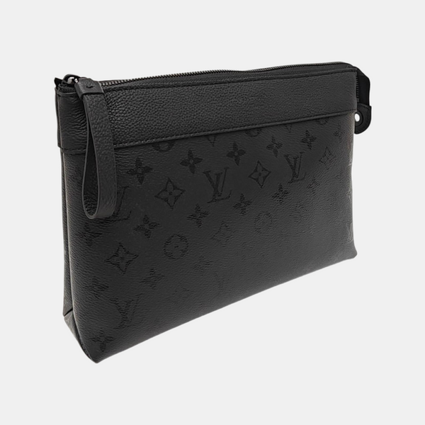 Pochette Voyag Monogram Coated Canvas Black