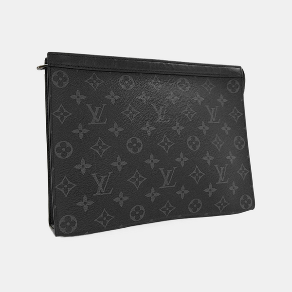 Pochette Voyag MM Monogram Coated Canvas Black
