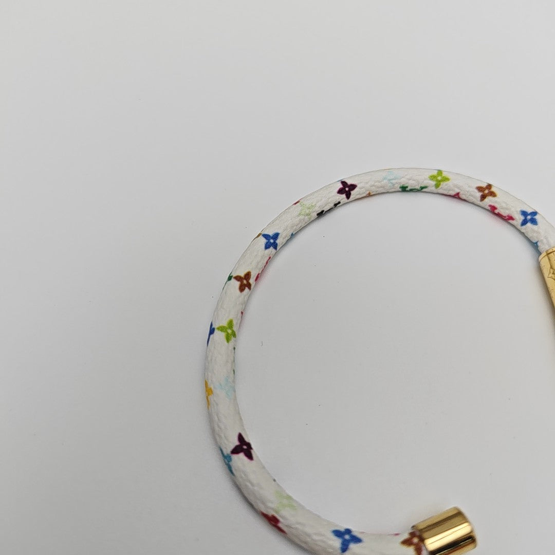 CONFIDENTIEL Coated Canvas White Bangle