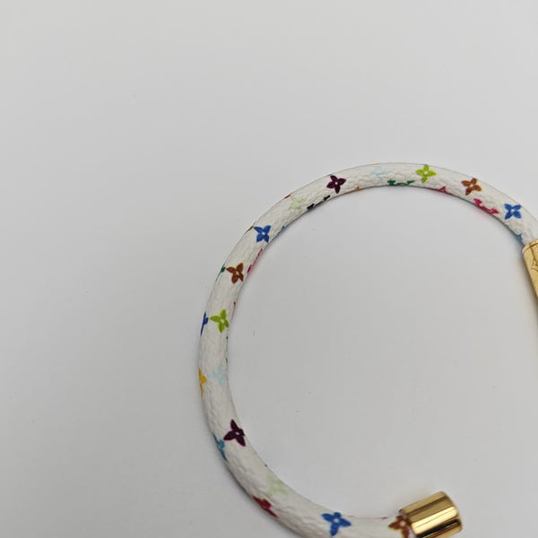 CONFIDENTIEL Coated Canvas White Bangle