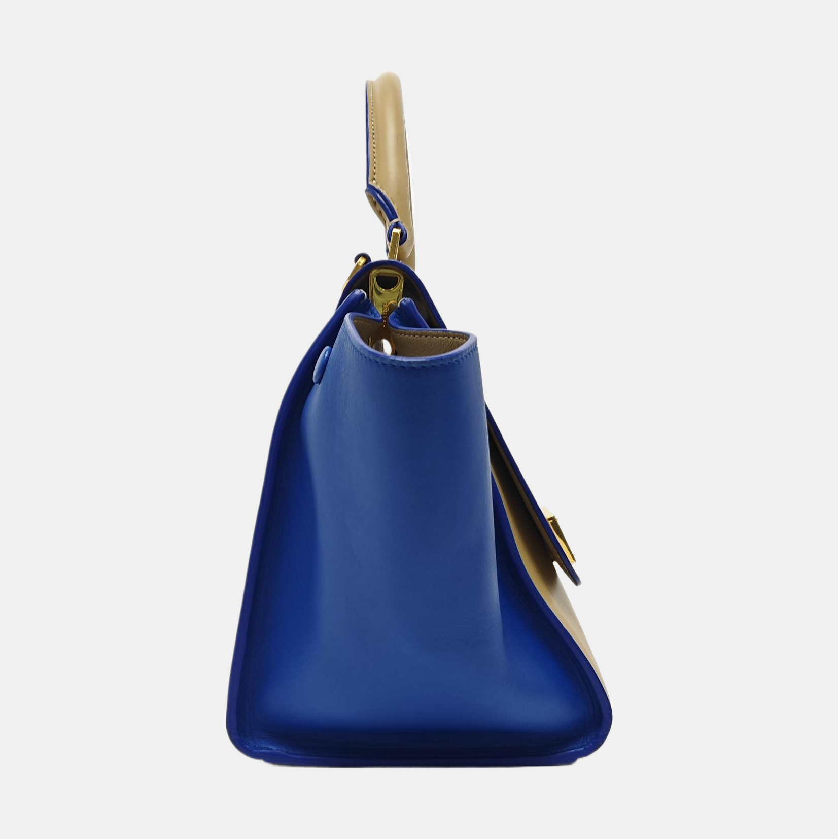 TRAPEZE Small Calfskin Beige
