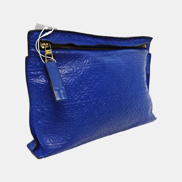 T Pouch Calfskin Blue