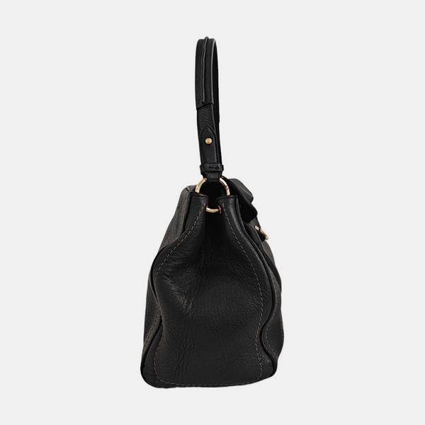 Calfskin Shoulder Bag Black