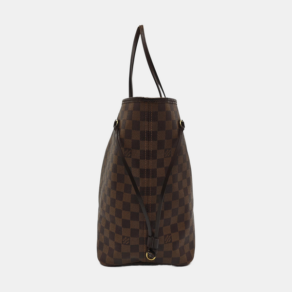 NEVERFULL GM Damier Ebene Coated Canvas Brown