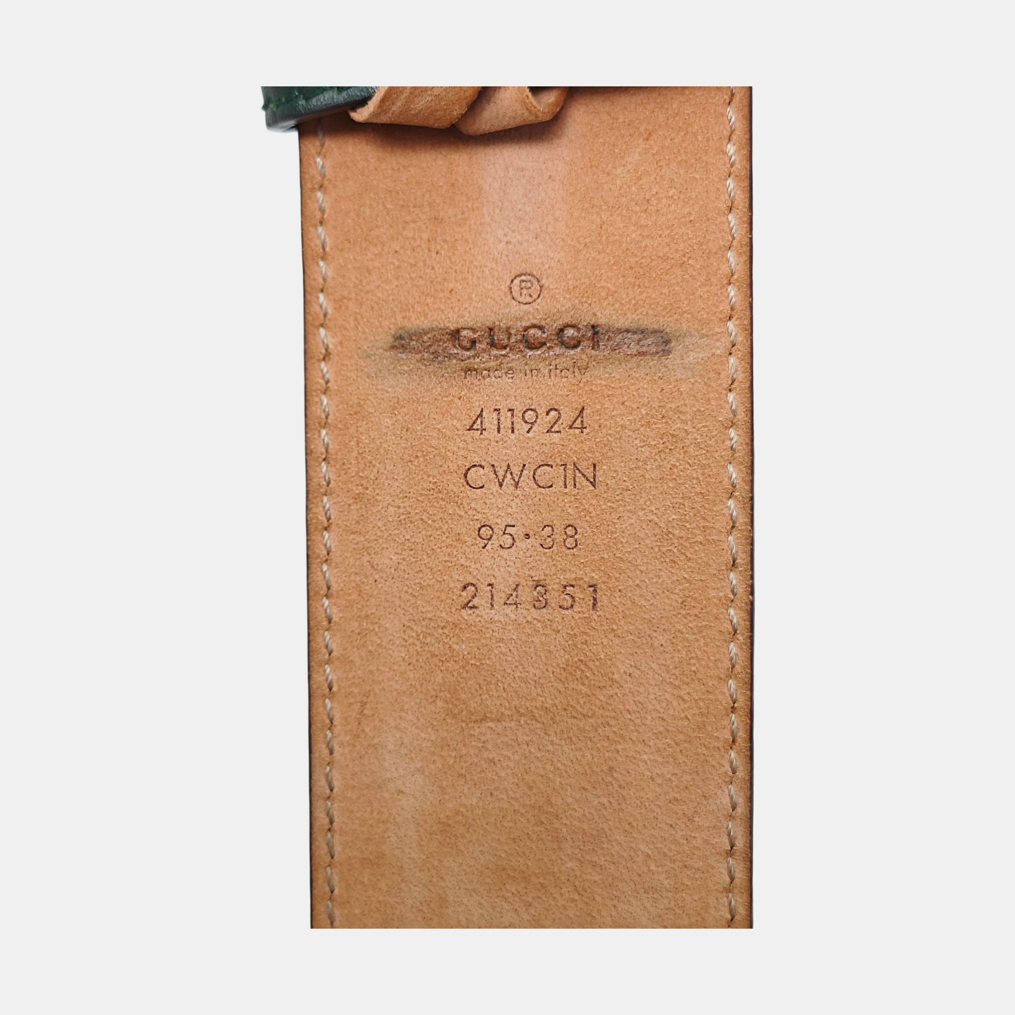 Leather Belt Green