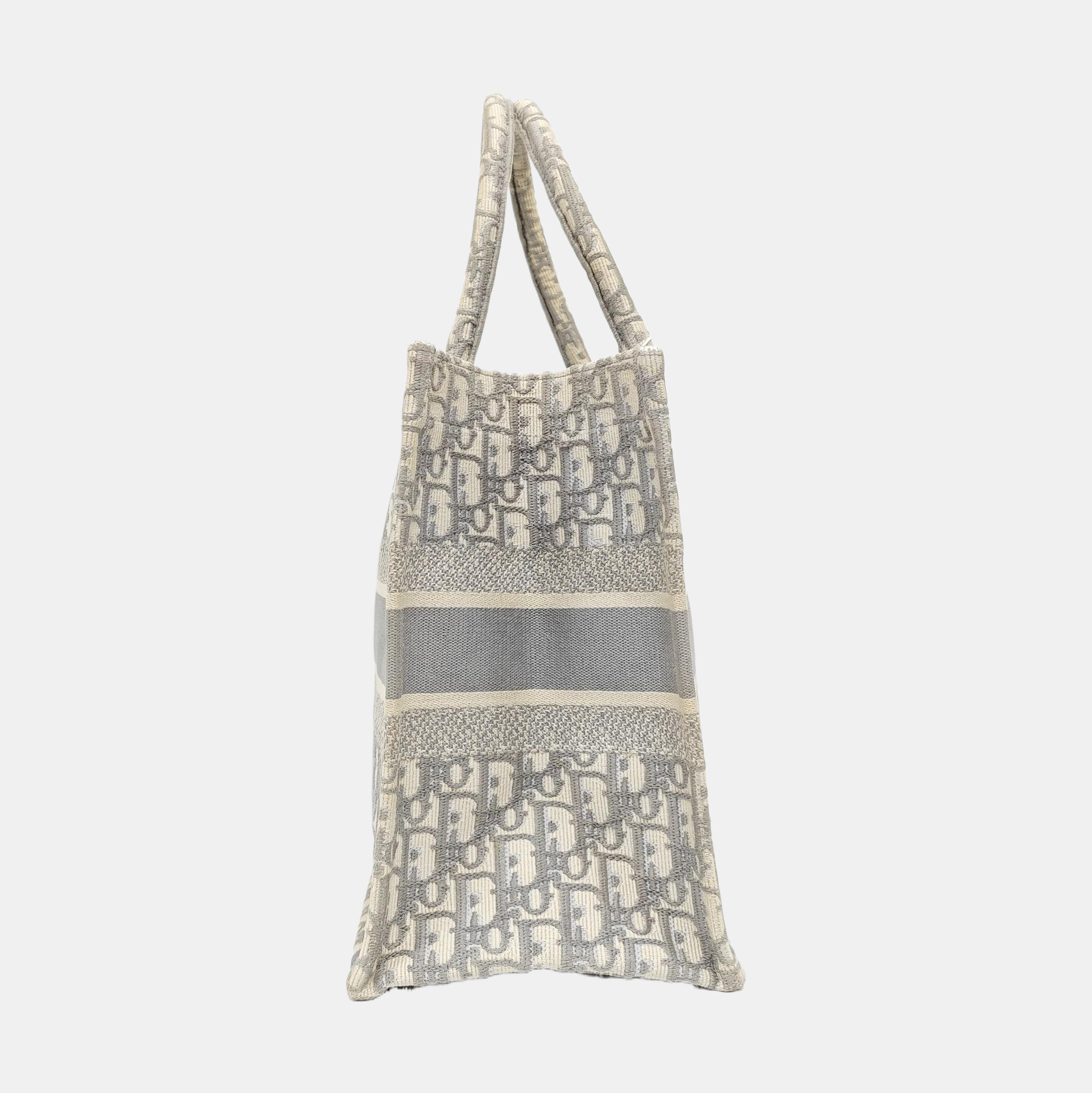 Book Tote Medium Oblique Canvas Gray