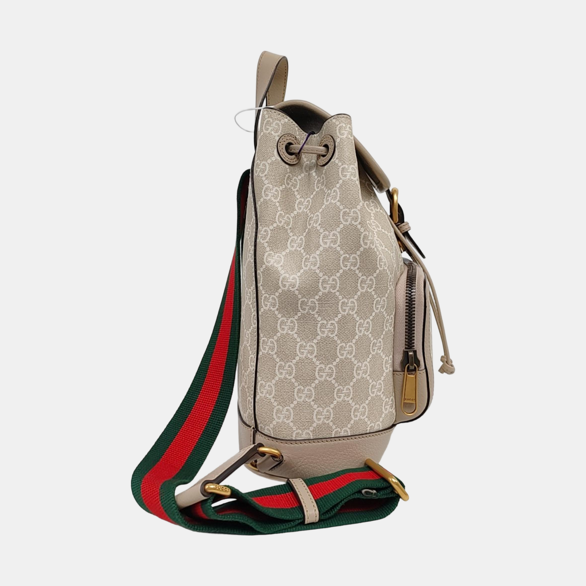 Monogram Coated Canvas Backpack Beige