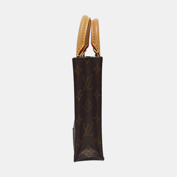 SAC PLAT Mini Monogram Coated Canvas Brown