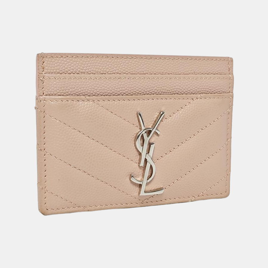 MONOGRAM Calfskin Pink Card Holder