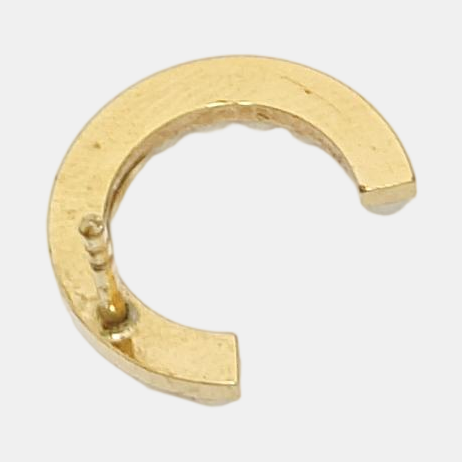 CD Lock Metal Gold Stud Earrings