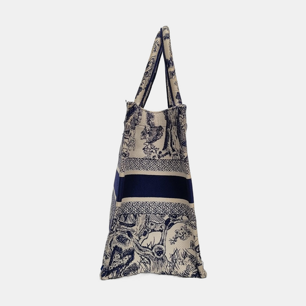 Book Tote Medium Canvas Blue