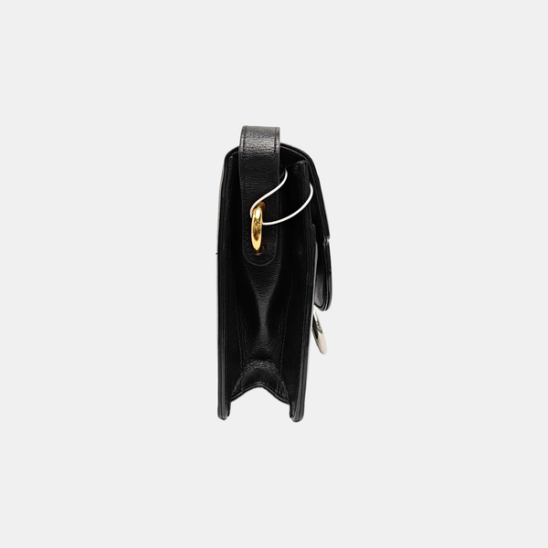 GG Ring Small Calfskin Black