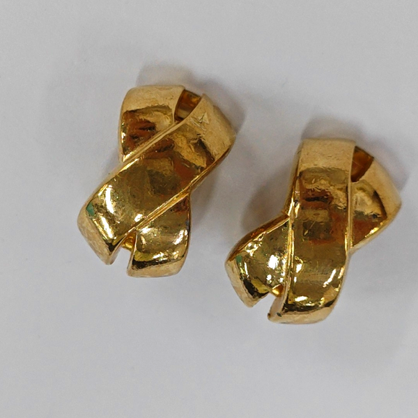 Metal Gold Clip On Earrings