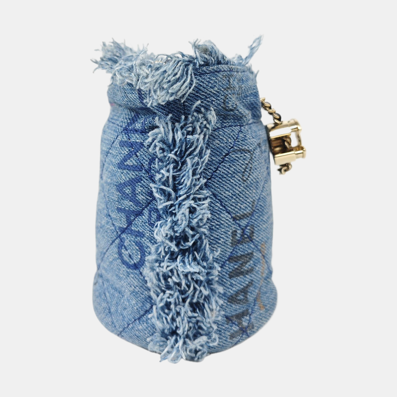 DRAWSTRING Quilted Denim Blue