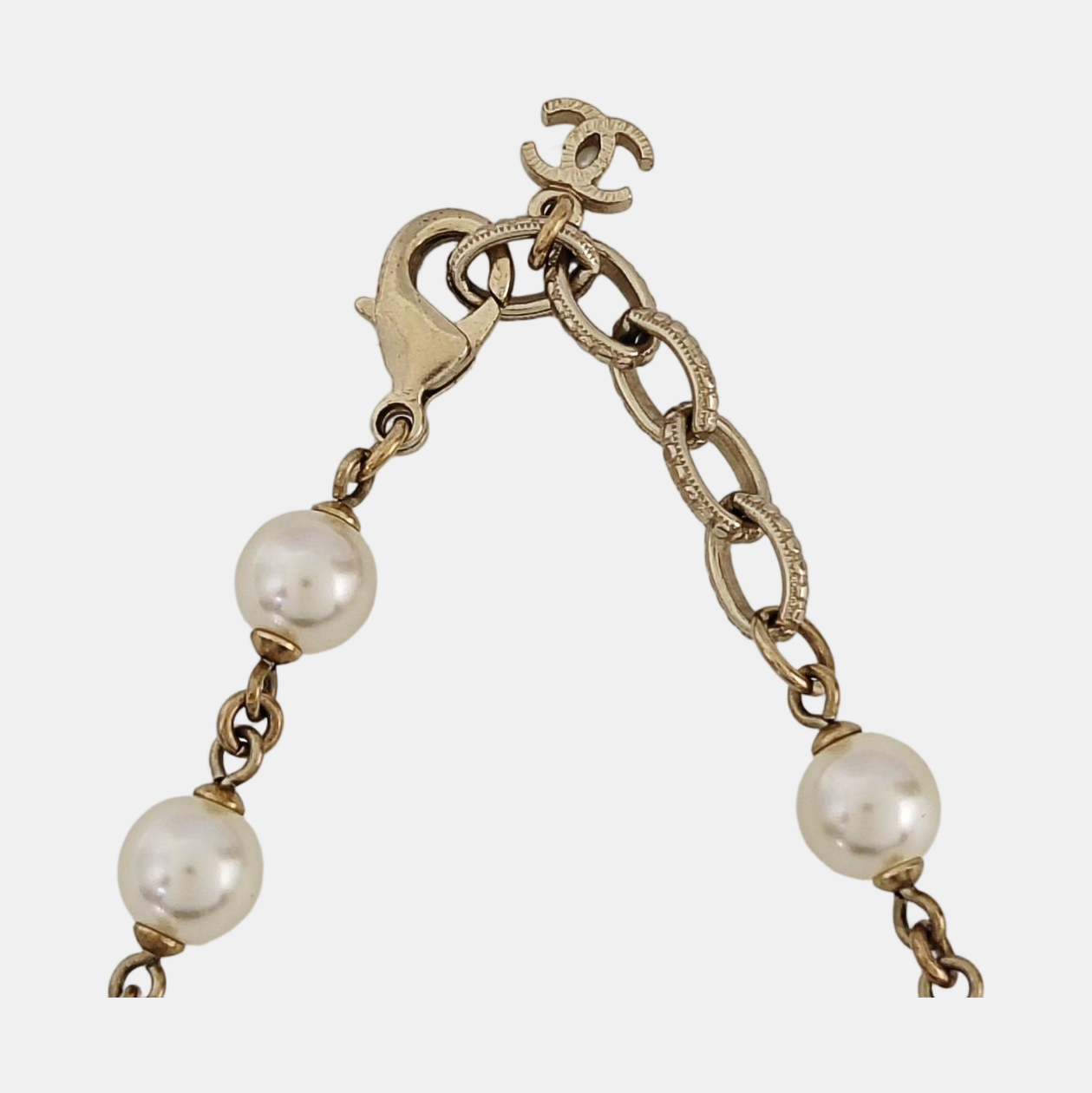 Faux Pearl Gold Necklace