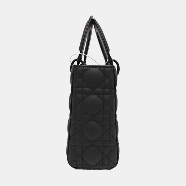 Lady Dior Small Cannage Calfskin Black