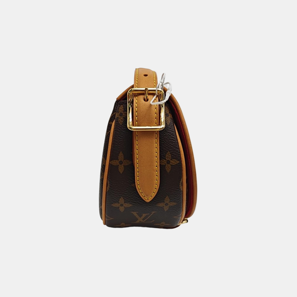 TAMBOURINE Monogram Coated Canvas Brown