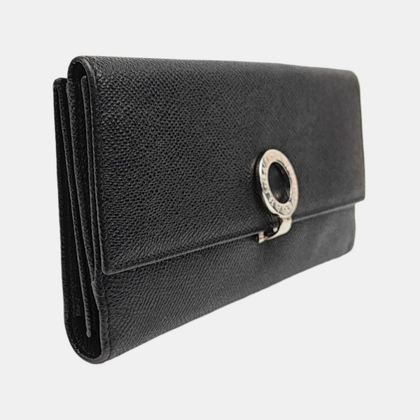 BVLGARI Calfskin Black Wallet