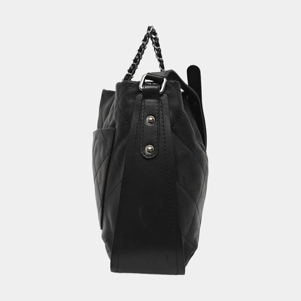 Quilted Lambskin Tote Bag Black