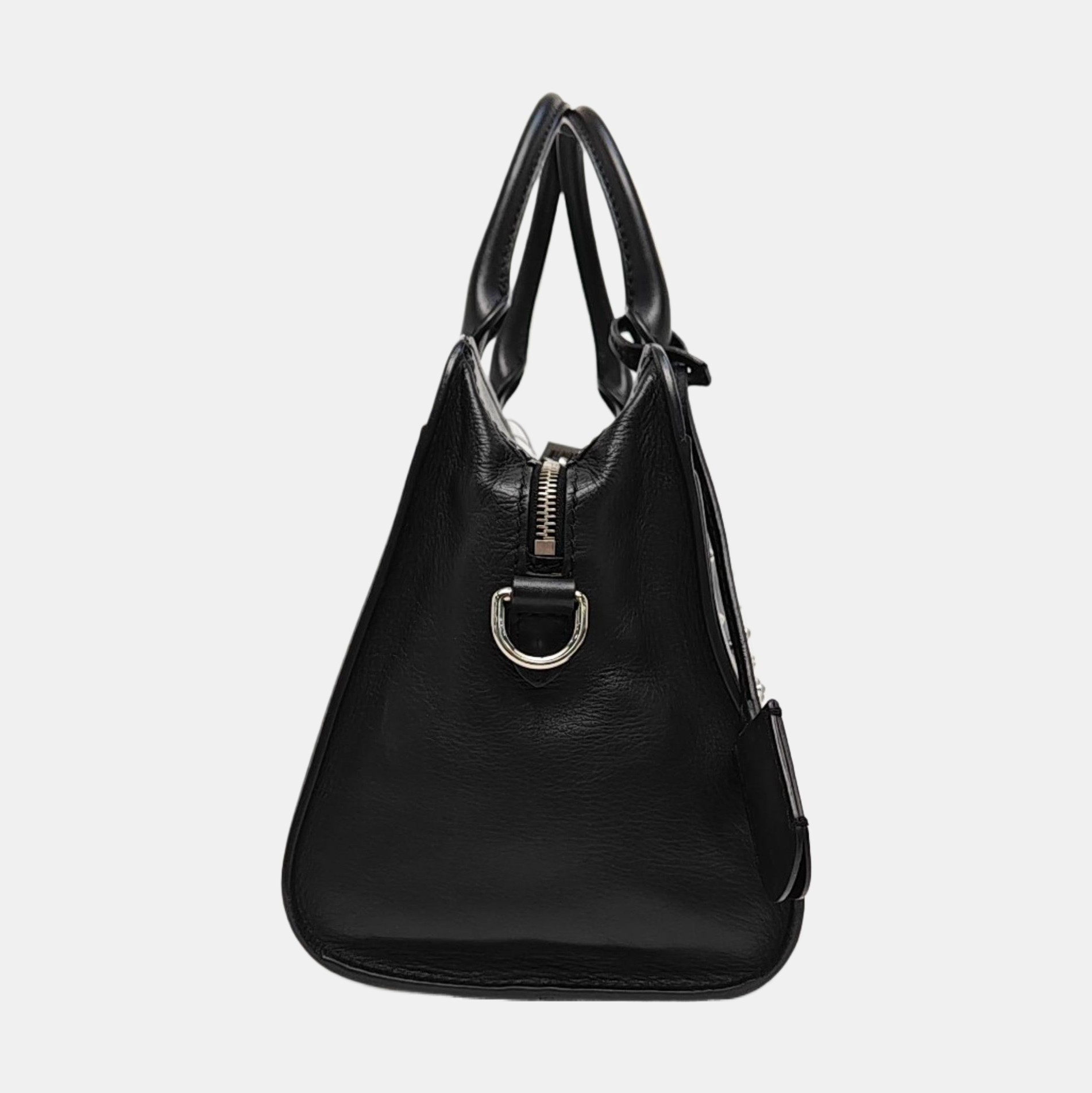 Leather Shoulder Bag Small Black