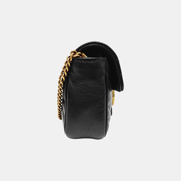 GG Marmont Mini Quilted Calfskin Black