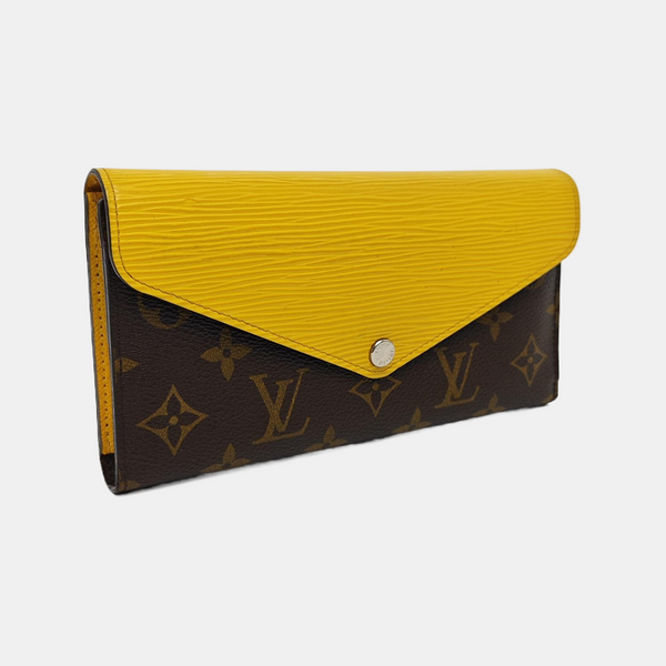MARIE LOU Monogram Coated Canvas Brown Wallet