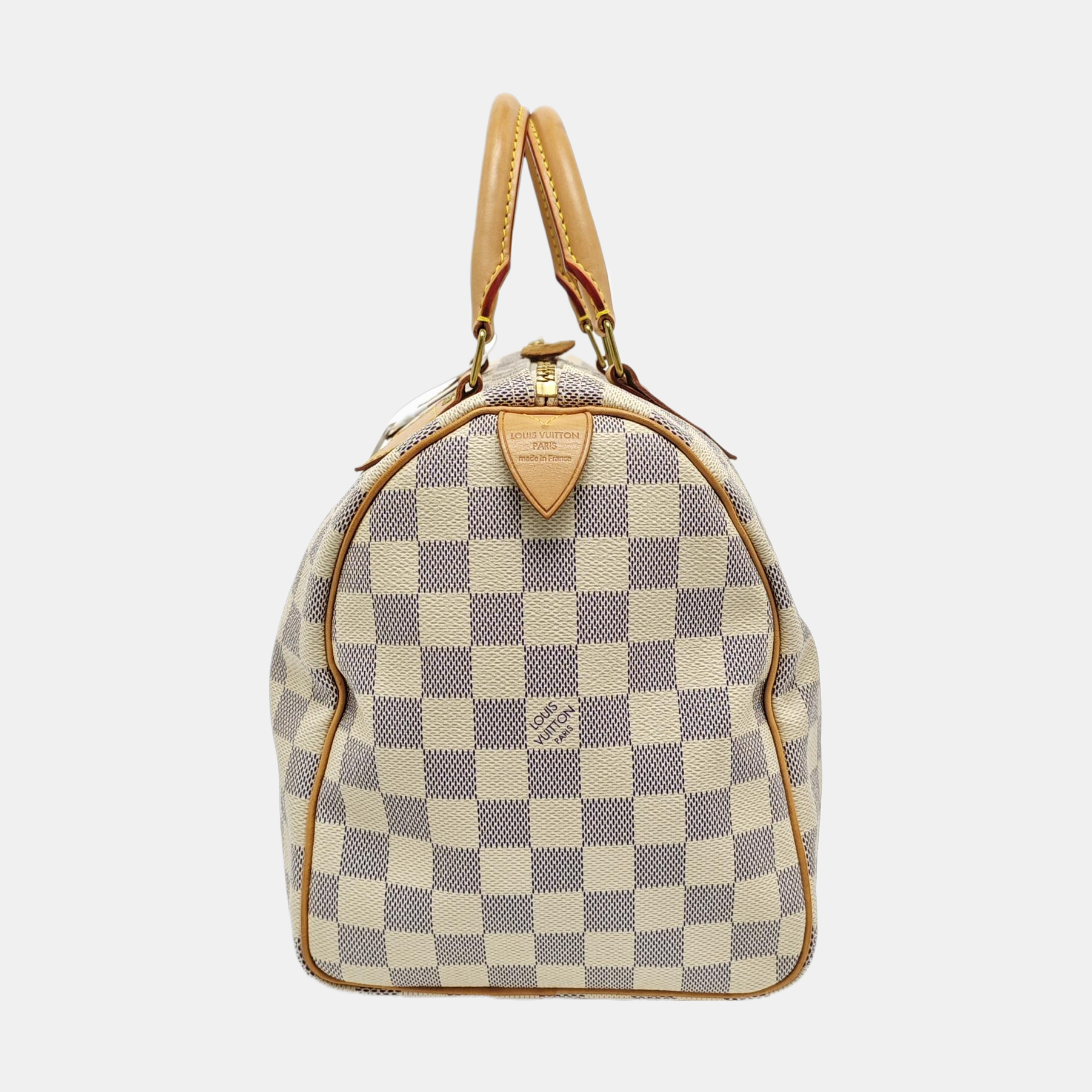 SPEEDY 30 Damier Azur Coated Canvas White